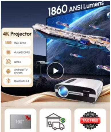 Projetor Cawei A9s Ultra Hd 4k 1860ansi Lumens Laser 5g