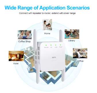 Repetidor wi-fi sem fio Ac1200 impulsionador 2.4g/5ghz amplificador de sinal