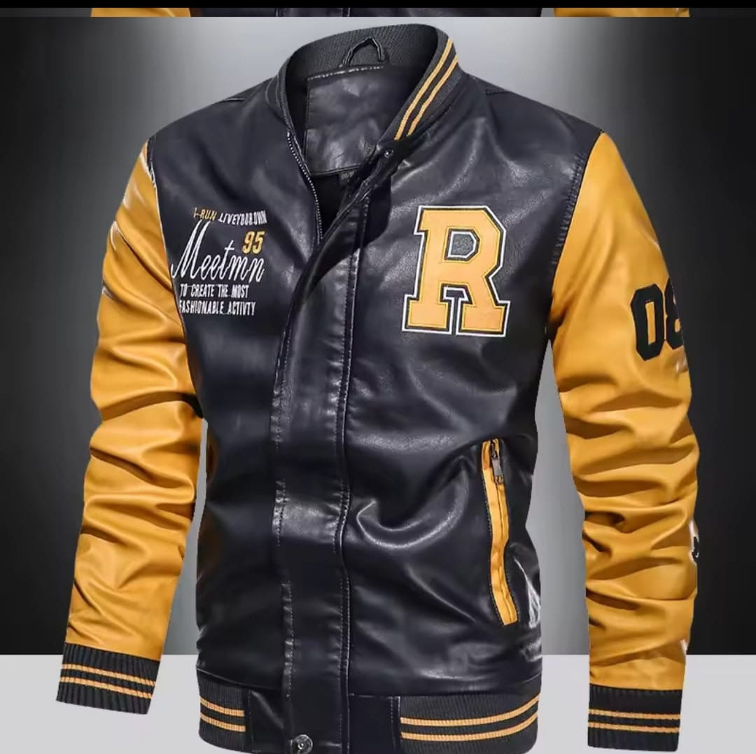 Jaqueta de Couro Estilo High School