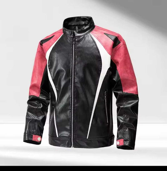 Jaqueta De Couro Motociclista Inverno Outono Couro Plutônio