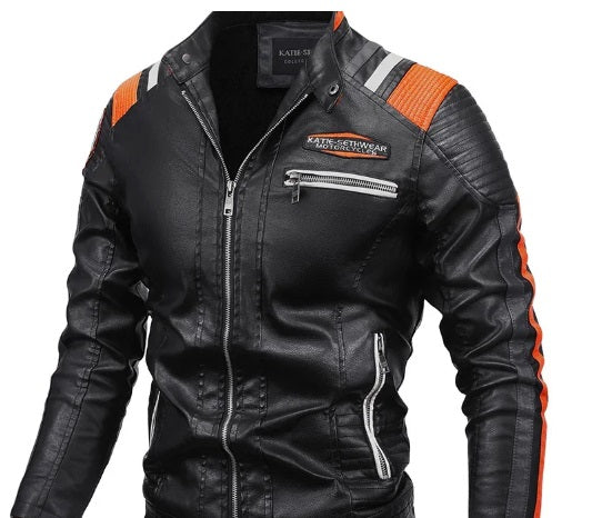 Jaqueta de Couro Importada Motociclista Plutonio