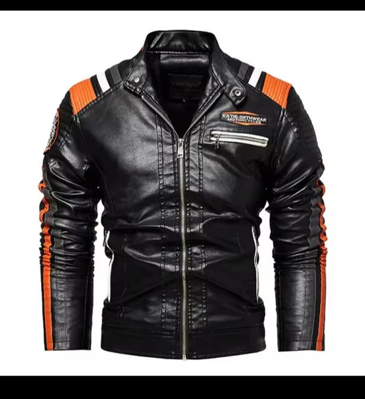 Jaqueta de Couro Importada Motociclista Plutonio