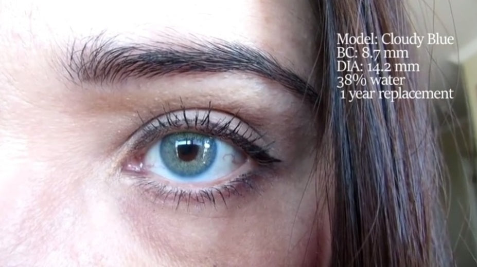 Lentes de contato Urban Layer Cloud Blue Descarte Anual