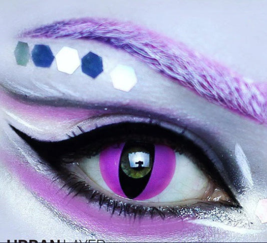 Lentes de contato halloween cosplay Pink Cat Festa a Fantasia