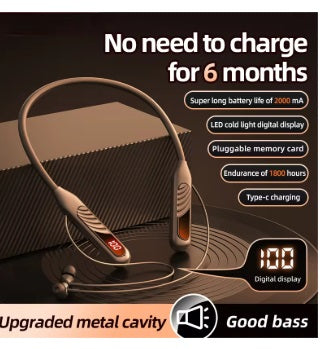 Sem parar Fones de ouvido bluetooth longa duração mais de 10 horas de musica