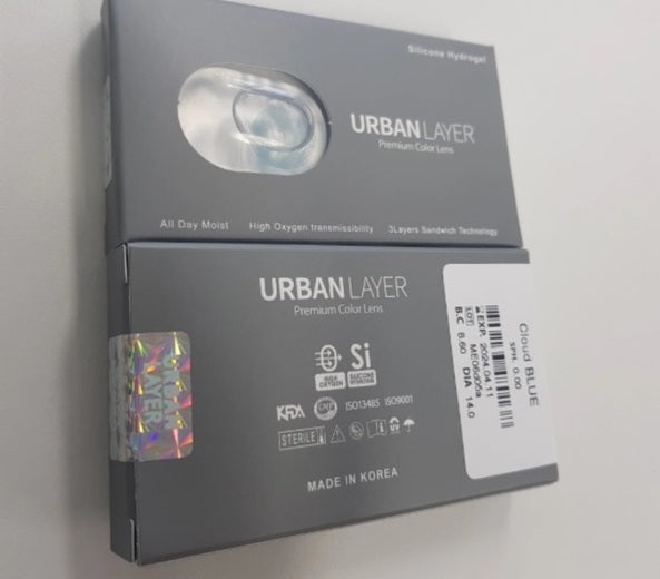 Lentes de contato Urban Layer Cloud Blue Descarte Anual